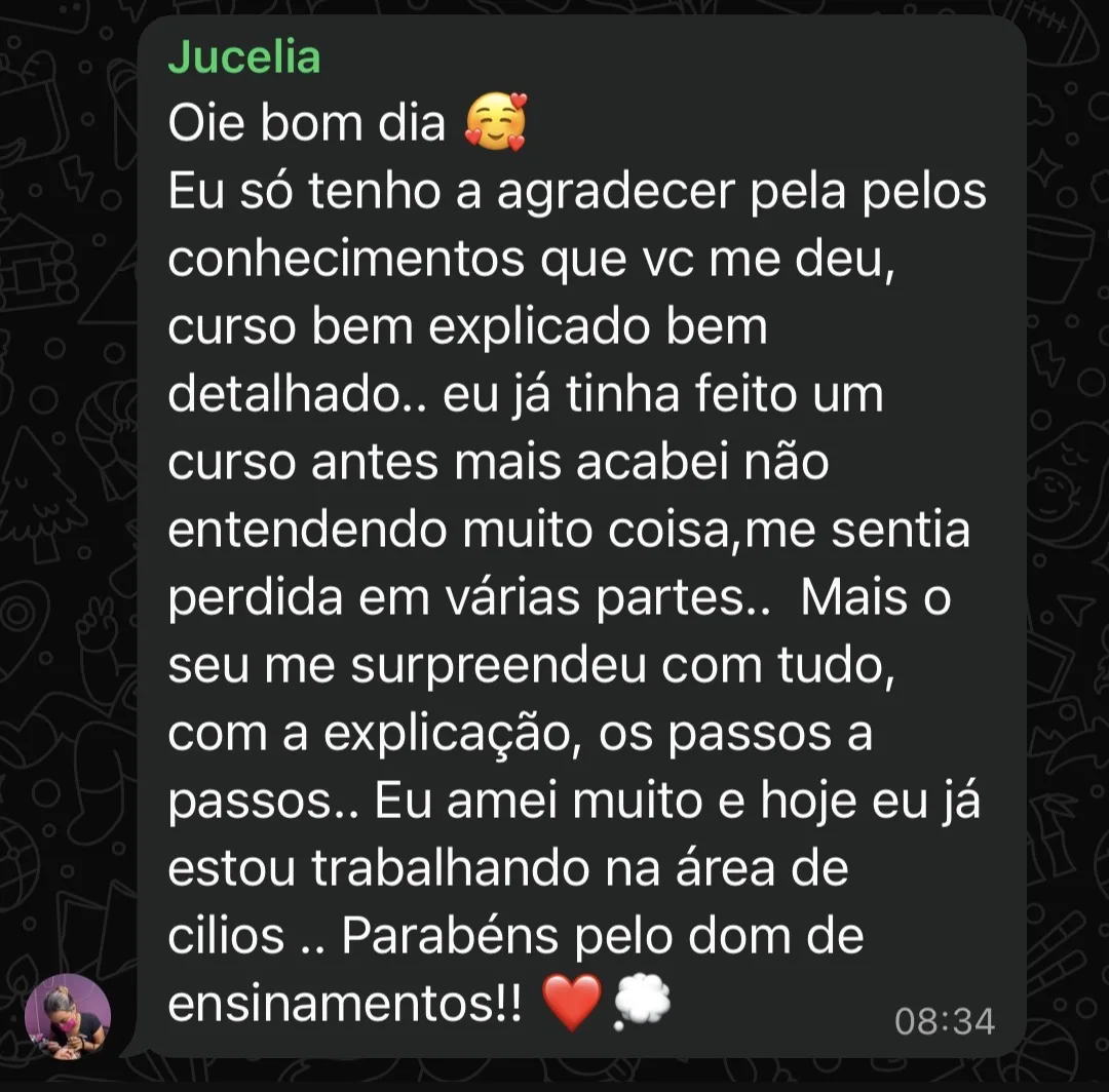 Depoimento aluna Jucelia